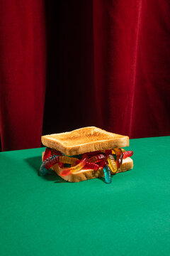 gummy worms sandwich