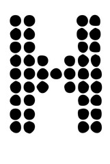 Large Glitched Dot Matrix System Mono