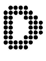 Large Glitched Dot Matrix System Mono