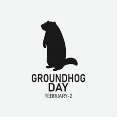 Groundhog Day. Advertising Poster or Flyer Template.