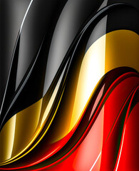 Schwarz-rot-gold, deutsche Farben in Bewegung, ki generated