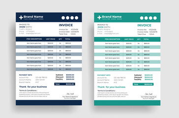 Professional Business professional invoice Design template