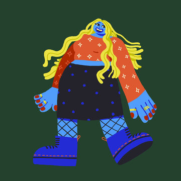 joyful woman laughing