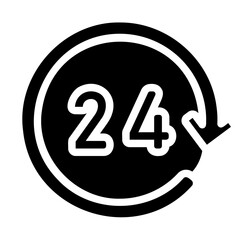 Icon online shop 24 hour Illustration for web app etc