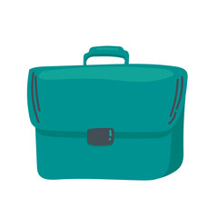 briefcase with lock for busnessman isolated on white