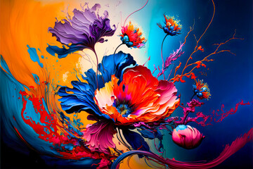 Obraz na płótnie Canvas Blumen-Dekoration, ki generated
