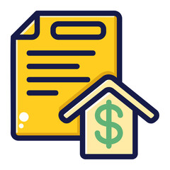 Icon online shop mortgage Illustration for web app etc