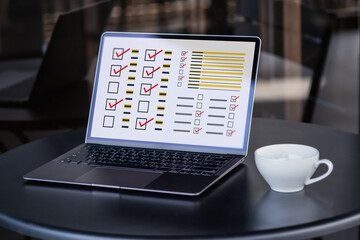 online survey form or answer test questions. Results Analysis Discovery orders products or buys...
