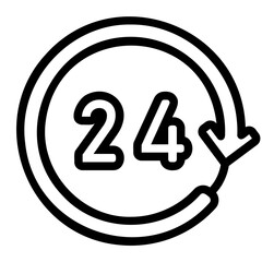 Icon online shop 24 hour Illustration for web app etc