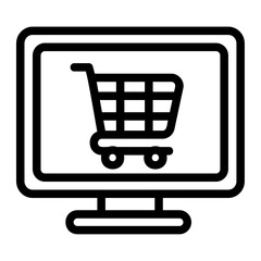Icon online shop E commerce Illustration for web app etc