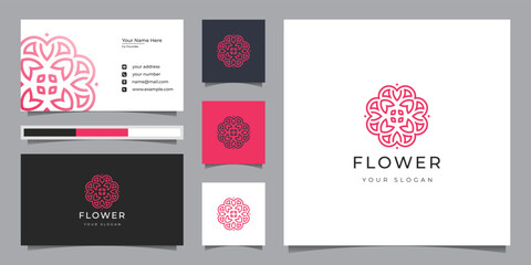 Elegant luxury flower logo for beauty salon, fashion, skincare, cosmetic, yoga, and spa