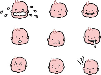 赤ちゃん表情バリエ 多色