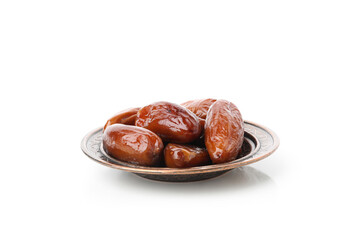 Concept of tasty food, dates, isolated on white background