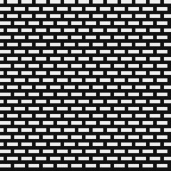 Brick wall, abstract seamless fashion trend pattern fabric textures, black and white pattern, pixel art vector monochrome illustration. Design for web and mobile app.