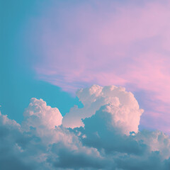 Twilight evening or morning minimal copy space sky sweet color tone background. Generative ai.