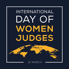 Obraz premium International Day of Women Judges, held on 10 March.