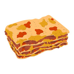 Lasagna. vector illustration on a white background