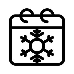 Fototapeta premium snow calender icon or logo isolated sign symbol vector illustration - high quality black style vector icons
