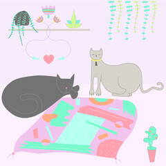 Vector Gatos