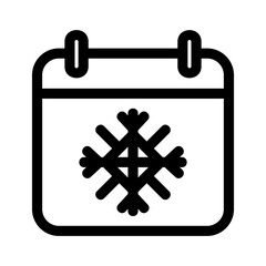 snow calender icon or logo isolated sign symbol vector illustration - high quality black style vector icons