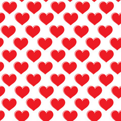Heart pattern, illustration for greeting and card printing, cute heart pattern