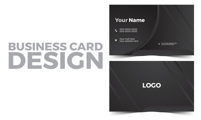 Creative business card design,Black business card design.