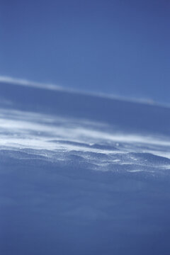 Wind blown snow crystals, Alberta.