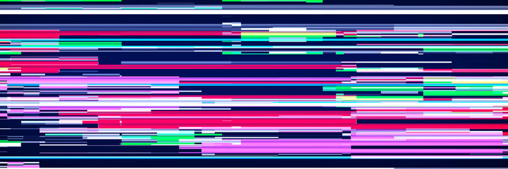Hacking a computer network. Glitch effect background. Distortion of the digital stream. Damaged signal. 3d rendering.