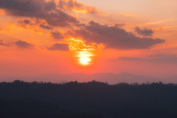 sunset at mountain view point