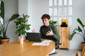 Businessman On A Video Call