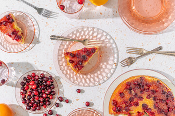 Cake Made with cranberry and orange