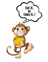 a funny and funky monkey saying a quote