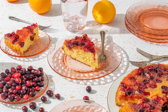 Cranberry Orange Cake Slice