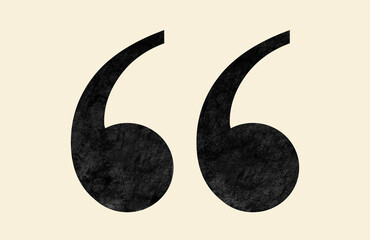 Quote Marks with Ink and Paper Texture