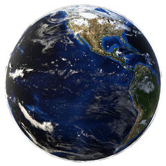 Planet Erde, Pazifik, Amerika, Ansicht, Südamerika, transparenter Hintergrund, png, erdball, welt, ozean, 3d, isoliert