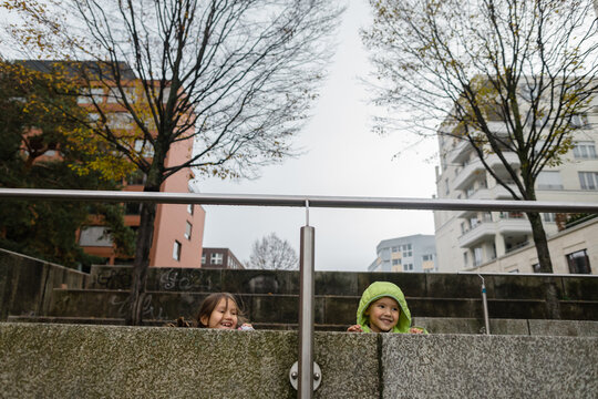Hiding children outside