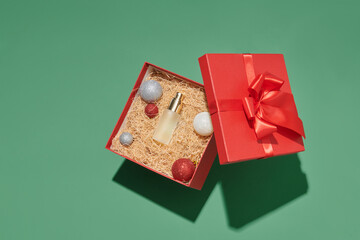 Christmas sale of beauty products concept.