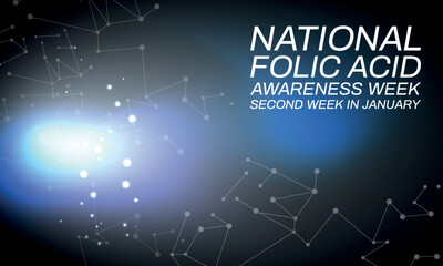 National Folic Acid Awareness Week . Design suitable for greeting card poster and banner