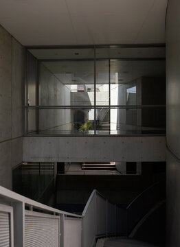 Closeup architectural details, commercial building