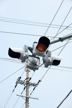 Closeup cute traffic lights