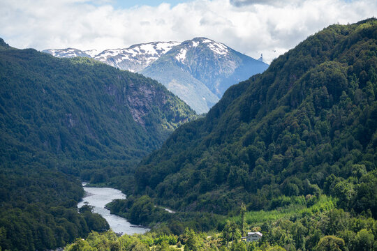 House In The Middle Of The Immensity Of The Patagonian Nature, Chile 
