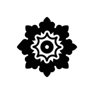 Black Solid Icon For Pattern