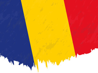 Grunge-style flag of Romania.