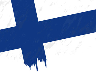Grunge-style flag of Finland.