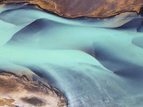 Abstract Wavy blue