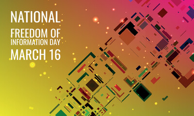 National Freedom of Information Day. Design suitable for greeting card poster and banner