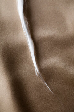 Silk fiber on silk fabric