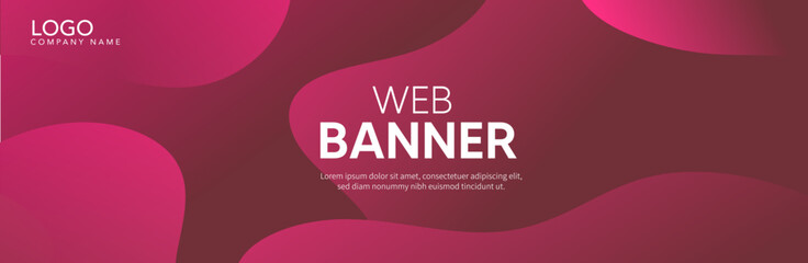 illustration of a happy birthday card, Pink banner