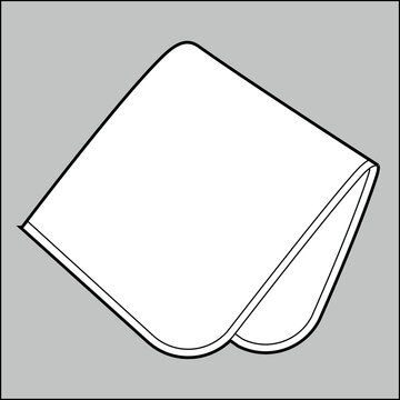 white blanket folded on gray background clip art preview