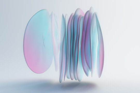 Abstract 3D Glass Shapes
